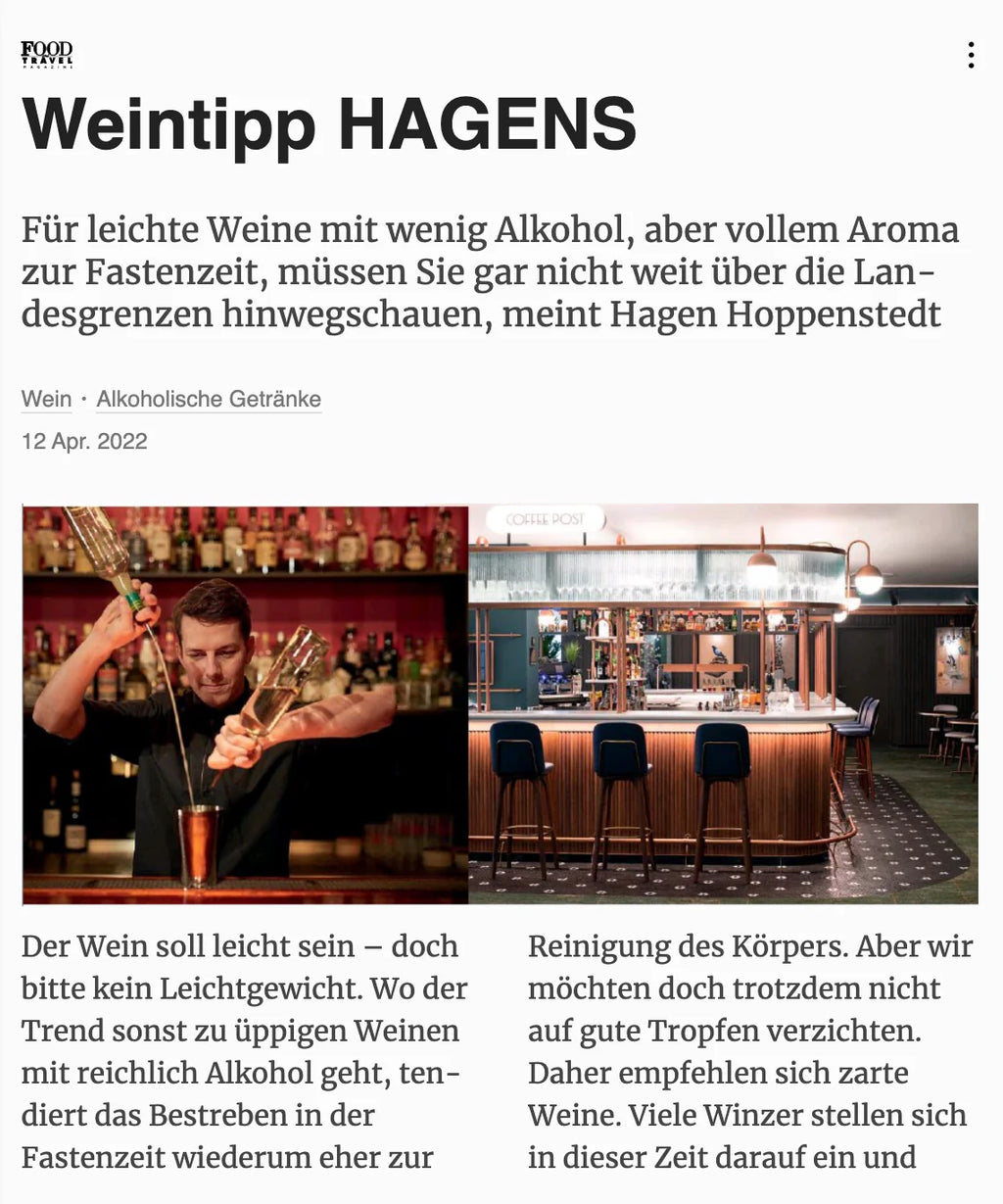 HAGENS WEINTIPP (FOOD & TRAVEL MAGAZIN)