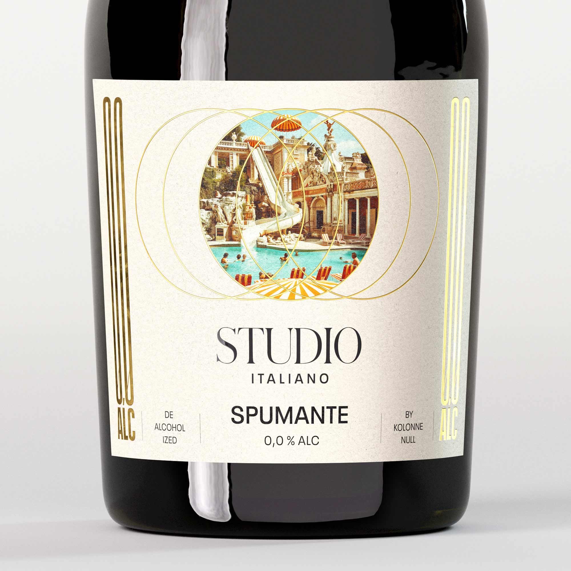 Spumante – Studio Italiano, alkoholfreier Sekt von Kolonne Null, Etiketten